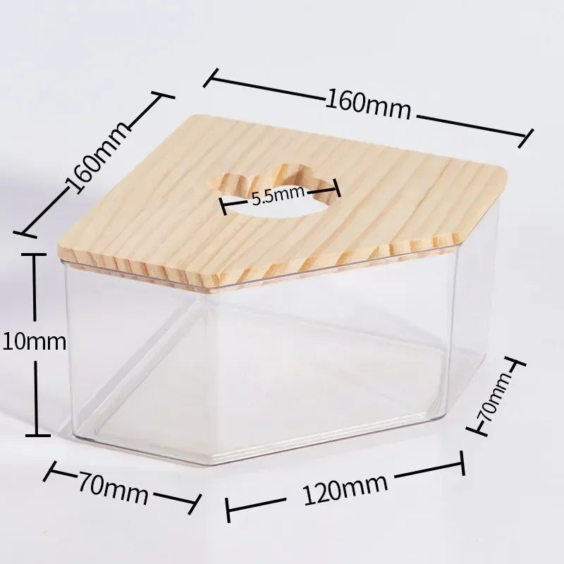 Hamster Sand Bath House – Anti-Spill Bathing Box for Small Pets