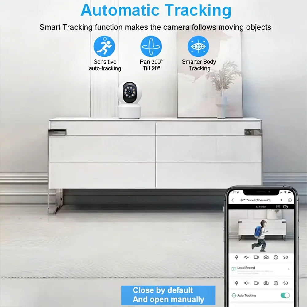 Pet Dog Camera with Phone App, 5G/2.4GHz WiFi Indoor Security Baby Camera, 360° Pan & Tilt, 2-Way Audio, Night Vision 2026New