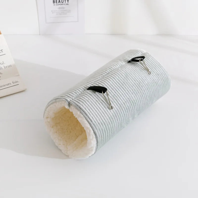 Hamster Plush Tunnel Hammock – Warm Cozy Nest for Small Animals