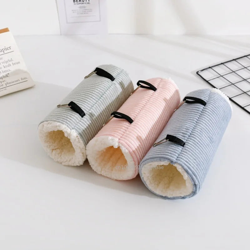 Hamster Plush Tunnel Hammock – Warm Cozy Nest for Small Animals