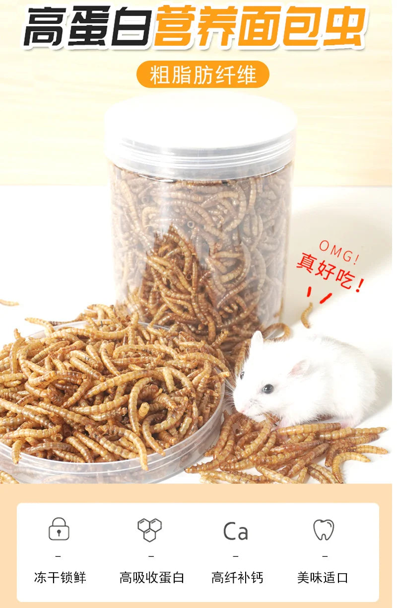 Hamster Food Snacks Birds Hedgehog Guinea Pig Pet Nutrition Feed Food Dried Bread worms