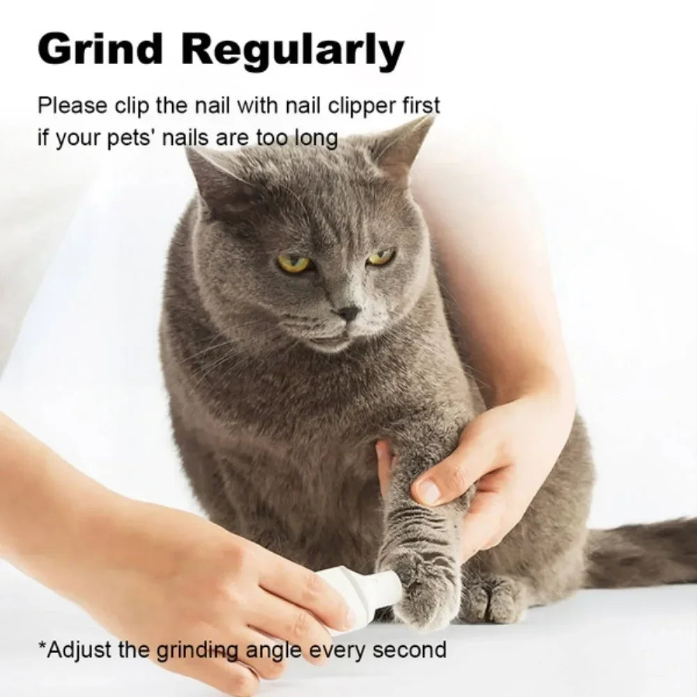 Electric Pet Nail Clipper Cats Dogs Trimmer Grooming Tool Sharpener Care Quiet Safe Painless Easy Use Pets Claw Clippers