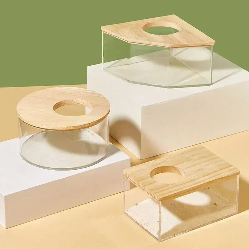 Hamster Sand Bath House – Anti-Spill Bathing Box for Small Pets