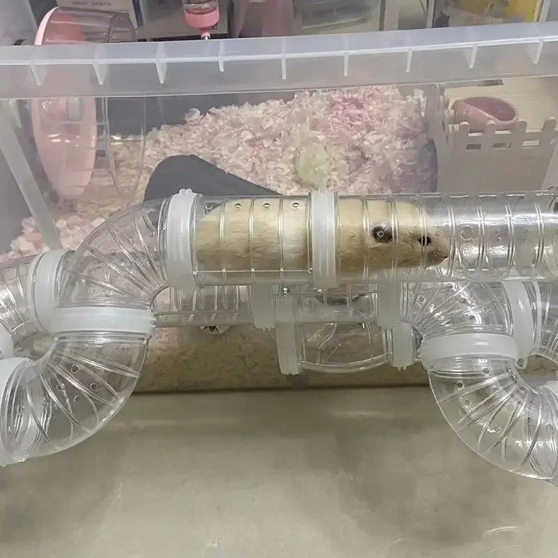 Hamster DIY Tunnel Maze Set – Modular Pipe System for Small Pets
