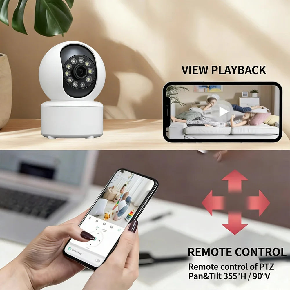 Pet Dog Camera with Phone App, 5G/2.4GHz WiFi Indoor Security Baby Camera, 360° Pan & Tilt, 2-Way Audio, Night Vision 2026New