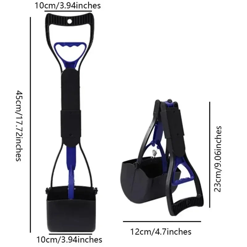 Dog Poop Grabber Pooper Scooper Long Handle Large Folding Design Fecal Shovel Picker Fecal Collector Cleaning Tool Pet Suppl Dog