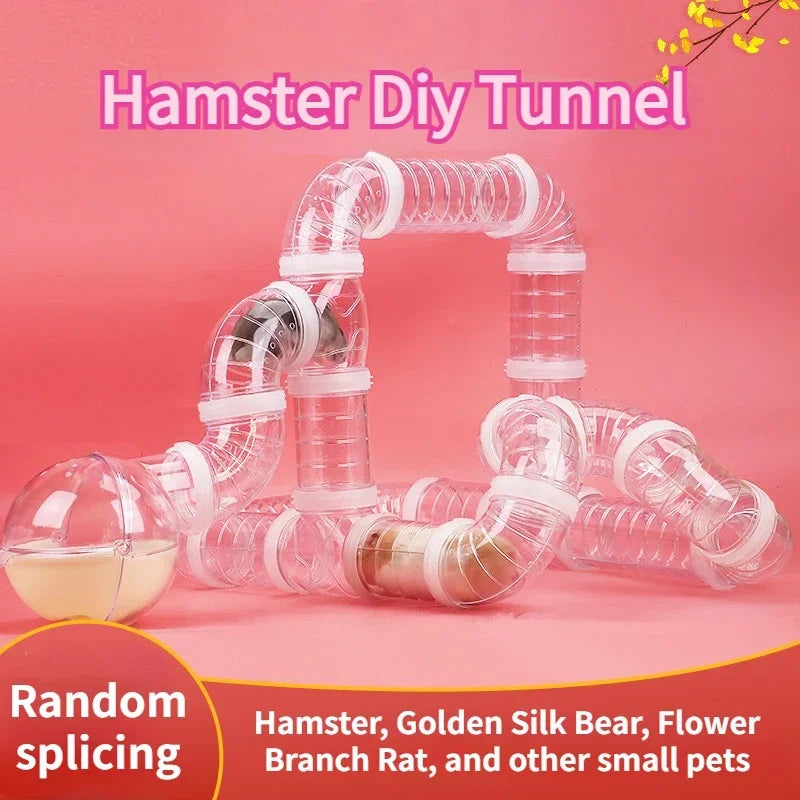 Hamster DIY Tunnel Maze Set – Modular Pipe System for Small Pets