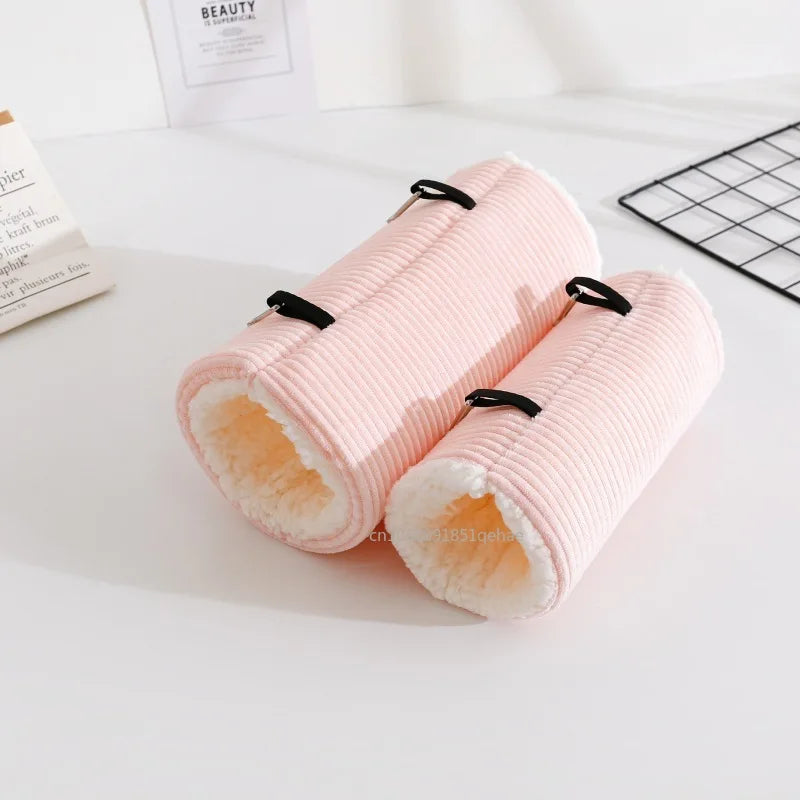 Hamster Plush Tunnel Hammock – Warm Cozy Nest for Small Animals