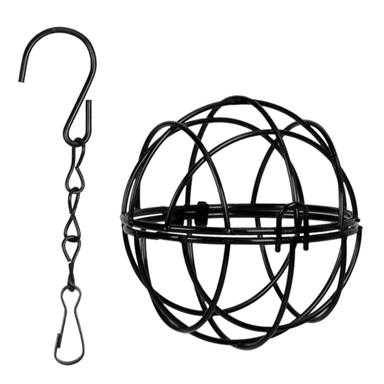 Round Shape Metal Bird Feeders Hanging Bird Food Holders for Attracting Woodpecker Robi