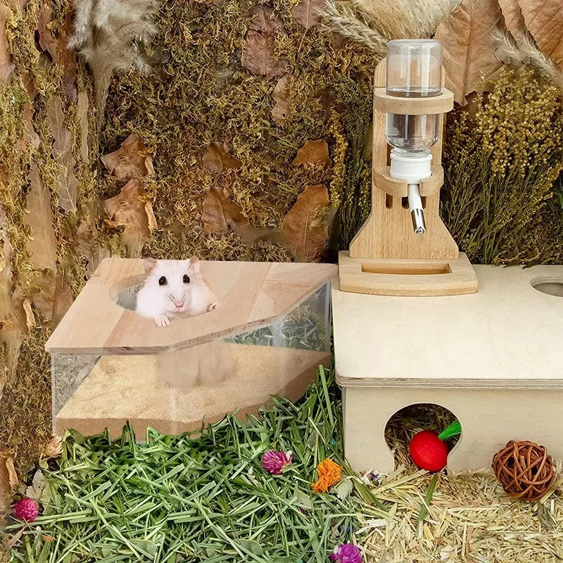 Hamster Sand Bath House – Anti-Spill Bathing Box for Small Pets